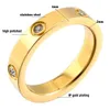 Anéis de aço inoxidável da moda joias anel de pedra de zircônia cúbica faixa personalizada anel de ouro de zircônia para mulheres e homens