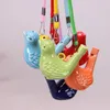 Party Favor Ceramic Water Bird Whistle With Rope Vintage Funny Musical Toys For Children Gift Educational Early Learning Painting Toy SN6326