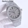 Ap Watch Diamond Moissanite Iced Out могут пройти испытание. Мужские механические часы ручной работы, 41 мм, с бриллиантами, сталь 904l, сапфировые женские деловые наручные часы Mo.