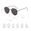 Óculos de sol OVOYAN 2024 Rodada Pequenos Homens Desinger Óculos de Luxo para Homens / Mulheres Vintage Liga Espelho Eyewear Gafas de Sol UV400