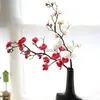 Faux Floral Greenery Artificial flower cherry spring plum blossom peach branch 30cm-60cm silk flower tree flower bud for wedding party decoration YQ240125