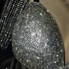 Palco desgaste brilhante prata franjas strass bodysuit sexy luxo collant outfits feminino festa de aniversário macacão cantor trajes de dança