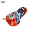 5 Inches Unique Design Glass Hand Pipes 3D Hand Painting Portable Spoon Hand Pipes Dry Herb Tobacco Thick Glass Smoking Pipes Glass Bong Pocket Pipes