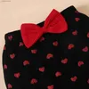 3 pezzi bambino neonata copre set bowknot rosso top amore pantaloni stampati abiti casual per neonati vestiti per neonati 3M 6M 12M