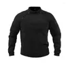 Jagdjacken 2024 Herbst und Winter Herren Stehkragen Pullover Einfarbig Taktische Outdoor Jacke Anzug Reißverschluss Winddicht Dicker Mantel