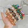 Headbands Style Metal Rhinestone Kafa Bantları Lüks MTI Tip Tasarım Yapay Taş Taşları Saç Aksesuar Damla Teslimat Takı Hairjewel Dhkau