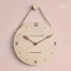 Relojes de pared Reloj de pared nórdico de madera maciza, personalidad para sala de estar, moda creativa, reloj de pared minimalista moderno para sala de estar