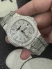 AP Watch Diamond Moissanite Iced Out kan doorgaan met test 904L staal horloges waterdicht en zweetbestendig CZ Volledig mechanische beweging polshorloges relojes