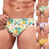 Herren-Shorts, Badeanzug, sexy, niedlicher Cartoon-Druck, niedrige Taille, Kordelzug, Strand, Urlaub, lässige Badebekleidung, Mankini