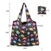 Storage Bags Foldable Shop Bag Reusable Travel Grocery Eco-Friendly Cartoon Cat Dog Cactus Lemon Printing Tote Drop Delivery Home Ga Dhsd6