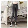 Calças de brim femininas inverno veludo mulheres cintura alta calças magras lã quente magro estiramento senhoras casual denim lápis calças das mulheres roupas