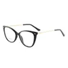 Zonnebril Anti-blauw licht blokkerende bril Metaal Cat Eye-frame Dames Decoratieve luxe ontwerper Retro transparante bril voor dames