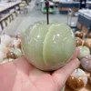 Figurines décoratives Jade afghan naturel Reiki pierre de guérison sculpture cristal pomme artisanat décoration de fruits cadeau de noël salon familial