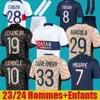 24 25 Soccer Jerseys Kolo Muani Mbappe Arsensio Maillots de Foot Goncalo Ramos Barcola 2024 2025 voetbalhirt Hakimi Camiseta Futbol