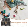 Bouteilles 1pc Pirate Trésor Coffre Thème Fêtes Ornement Enfants Jouet Boîte De Rangement Rétro En Plastique Décorations Pour La Maison Fournitures