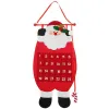 Papai noel pai natal calendário do advento contagem regressiva decoração papai noel boneco de neve veados bolsos de tecido decorações de natal zz