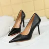 Robe chaussures BIGTREE rétro talons hauts de haute qualité femmes pompes taille 40 stilettos mode fête mariage Zapatos