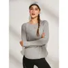 Lu-Wt188 Женская рубашка для йоги для девочек, рубашки для бега с длинным рукавом, женская повседневная одежда, спортивная одежда для взрослых, одежда для фитнеса, рубашка 73