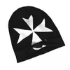 ベレツナイツテンプル騎士団ホスピタラークロススカリービーニーハットクールユニセックスストリートキャップウォームデュアル使用ボンネット編み帽子