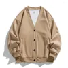 Men's Sweaters 2024 Spring And Autumn Solid Color Gorgeous Cotton One Piece Plush Hooded Jacket For Casual Loose Coat