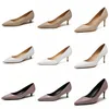 Dress Shoes New Comfortable Genuine Leather Women Black White Wedding Shoes Bride Low Med Thin High Heels Office Work Pumps For Woman B001L231228