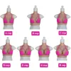 Accessoires de costumes Trans H/G Cup Seins artificiels Cross-dresser Faux Grands seins en silicone Gilet pour femme à homme Cosplay Poids 500G-2100G