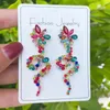 dangle earrings girlgo誇張されたラインストーントリニングヘビドロップジュエリー豪華なクリスタルアニマルステートメントイヤリングギフト