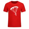 Männer T Shirts Kurzarm Tops Drucken Casual Baumwolle Tees Sky Divers Fallschirm Lustige T-shirt EU Größe