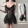 Sexiga set damer Sexig underkläder transparent hem pyjamas cosplay erotiska flirta enhetliga förföriska retande leveranser passionerade genomskinliga