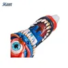 5 Inches Unique Design Glass Hand Pipes 3D Hand Painting Portable Spoon Hand Pipes Dry Herb Tobacco Thick Glass Smoking Pipes Glass Bong Pocket Pipes