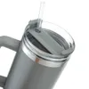 Чашка Termos из нержавеющей стали на 40 унций с соломой, складная бутылка для воды, изолированный чайник, автомобильная дорожная чашка, вакуумная чашка с ручкой 240125