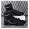 Anti Slip Boxing Shoes Women Men Professional Wrestling Shoes Youth Fighting Shoes Big Size EUR 35-47