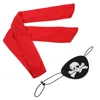 Bandane Fascia Pirata Turbante Uomo Uomo Accessori Cappello con teschio Benda sull'occhio Decorazioni in feltro per feste