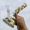 7.87 inch Hookah Honeybee Glass Water Pipe Bong Precolator Bubble Beaker Bong +Glass Bowl