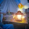 キャンプランタントップコンパスキャンプランタンビンテージ緊急照明装飾ハンギングライト防水3ギア調整可能な屋外機器YQ240124