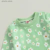 Conjuntos de ropa Lioraitiin 0-3 años Baby Girl 2 piezas Traje de otoño Estampado de flores Cuello redondo Sudaderas de manga larga Cintura elástica Pantalón largo