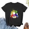 Polo da donna T-shirt con funghi che esplodono Abbigliamento Kawaii Top Abito occidentale oversize per donna