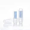 Förvaringsflaskor tom läppstift rör romb blå lila klar gul kosmetisk förpackning semitransparent diy 12,1 mm läppbehållare