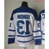 Film CCM Vintage Eishockey 13 Mats Sundin Trikots 14 Dave Keon 29 Mike Palmateer 13 Mats Sundin Herren Sticktrikot Weiß Blau Gr 72