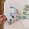 Cosmetic Bags Zipper Coin Pouch Women Mini Travel Make Up Organizer Bag Fashion Japan Style Flower Cotton Fabric Female Purse