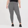 Grande taille imprimé pied-de-poule été printemps Legging taille haute élastique pantalon crayon maigre femme grand 7XL 8XL 240119