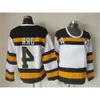 Jerseys de hockey vintage # 4 Bobby Orr Jersey MENS Negro 75.o Clásico de invierno Camisas cosidas amarillas 1976 Nation Team A Patch M-X 99