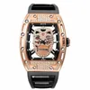 Zegarki szwajcarskie top zegarek ze ręką SKONE Space Time Men's Outdoor Sports Watch Nowy diament Hollow Skull Quar 2024