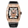 Watches Swiss Top armbandsur Skone Space Time Men's Outdoor Sports Watch New Diamond Hollow Skull Quar 2024