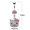 Navelbelknopringen Kerstfeest Navelpiercing Navelpiercing Schattig Roze Navelpiercing Ring Lichaamssieraden Navelpiercing Ornament YQ240125