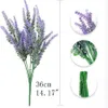 Faux Floral Verdure Violet Artificielle Fleurs De Lavande Bouquet Fausse Plante Pour La Décoration Intérieure Jardin De Noël Décoration De Mariage Vase Accessoires Intérieur YQ240125