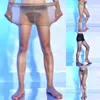 Sous-vêtements thermiques pour hommes, Lingerie, soutiens-gorge, slips pour hommes, confortables, brillants à l'huile, bas transparents Ultra fins