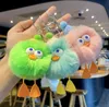 Ciondolo portachiavi con giocattoli di peluche per ragazza carina con grande ciondolo a pompon Portachiavi con animali di peluche carino per borsa da auto per portachiavi Accessori per ragazza