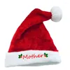 Berets Red Plush Christmas Hat For Holiday Event SantaClaus Adults Children Lovely Santa Party Props