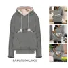 Sweats à capuche pour femmes Sweat-shirt pour animaux de compagnie décontracté à la mode vêtements de transport de chiot hauts grande poche à capuche pour l'hiver camping rue sac à dos shopping